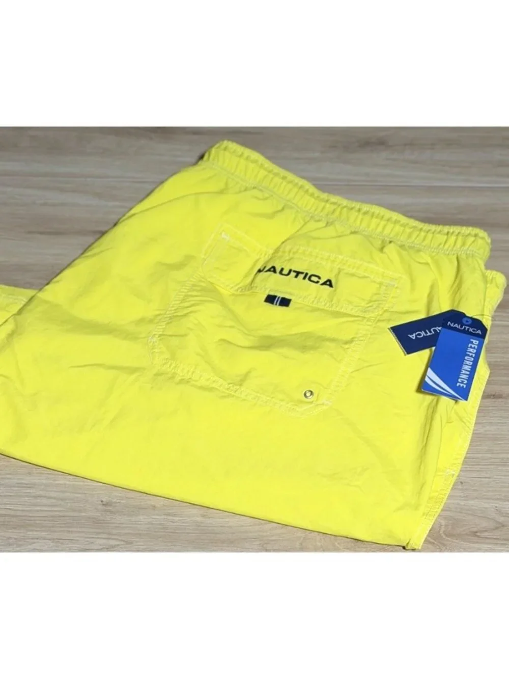 Nautica Swim Shorts Mens 6XL Yellow Performance Boxer Liner Quick Dry Trunks NEW